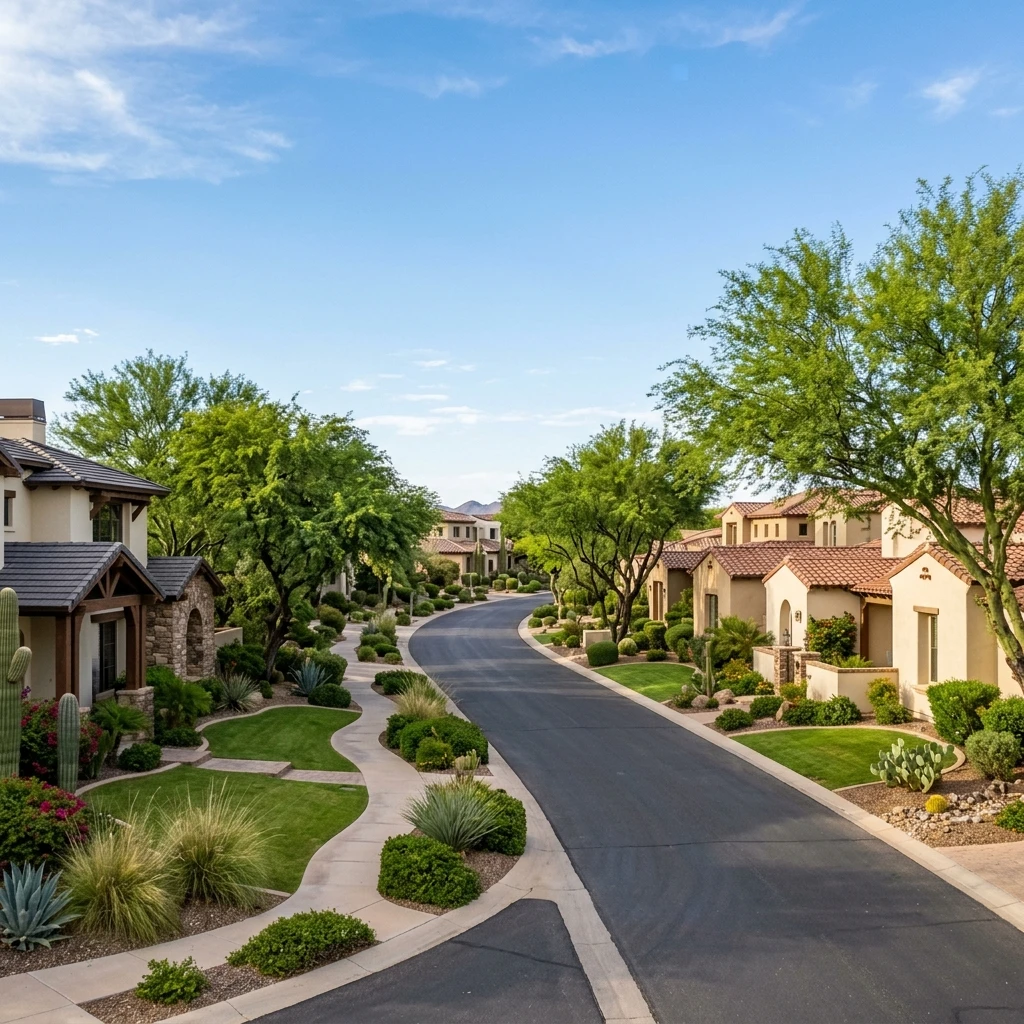 Wide daylight view of the Phoenix Valley skyline representing the service-area map